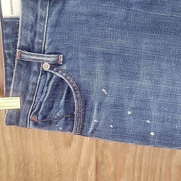 Paper Denim and Cloth Boot Cut Jeans with Blue Embroidered Flower Size 26 - Picture 3 of 9